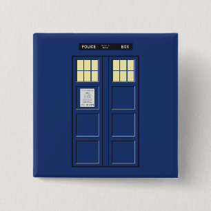 United Kingdom - Blue Police Public Call Box 1 15 Cm Square Badge