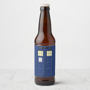 United Kingdom - Blue Police Public Call Box 1 Beer Bottle Label