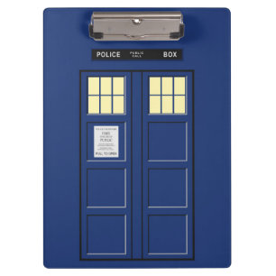 United Kingdom - Blue Police Public Call Box 1 Clipboard