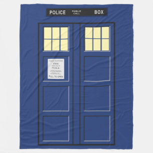 United Kingdom - Blue Police Public Call Box 1 Fleece Blanket