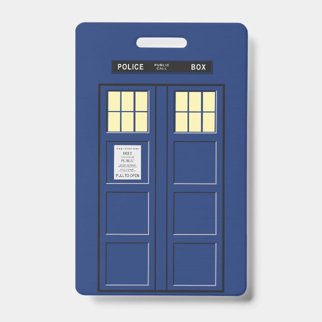 United Kingdom - Blue Police Public Call Box 1 ID Badge (Front)