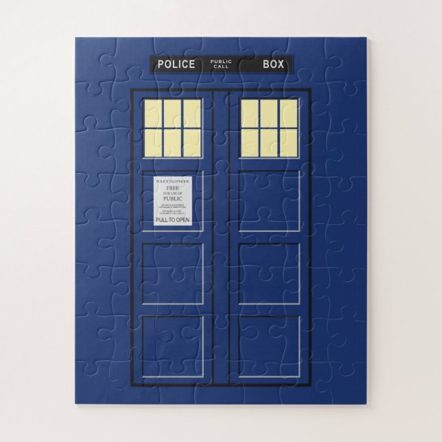 United Kingdom - Blue Police Public Call Box 1 Jigsaw Puzzle (Vertical)