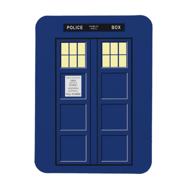 United Kingdom - Blue Police Public Call Box 1 Magnet (Vertical)