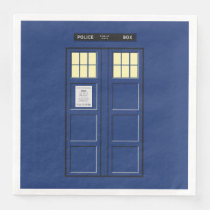 United Kingdom - Blue Police Public Call Box 1 Napkin