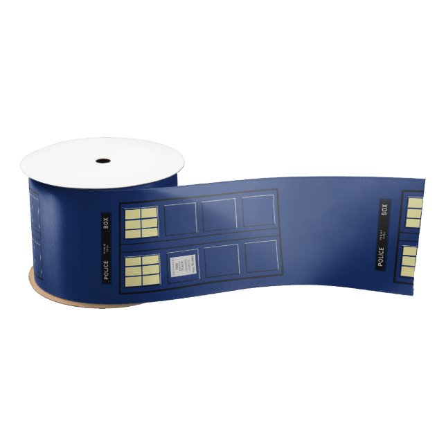 United Kingdom - Blue Police Public Call Box 1 Satin Ribbon (Spool)
