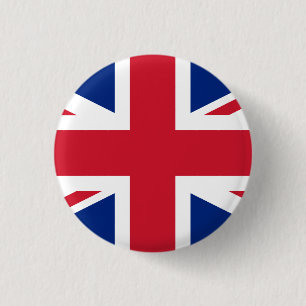 United Kingdom (British) Flag 3 Cm Round Badge
