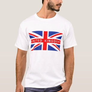 united kingdom british flag country text name T-Shirt