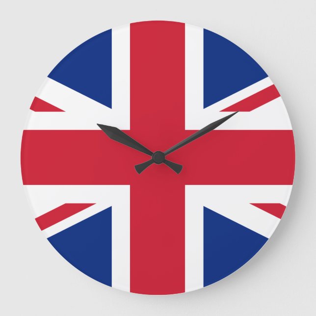 United Kingdom (British) Flag Large Clock (Front)