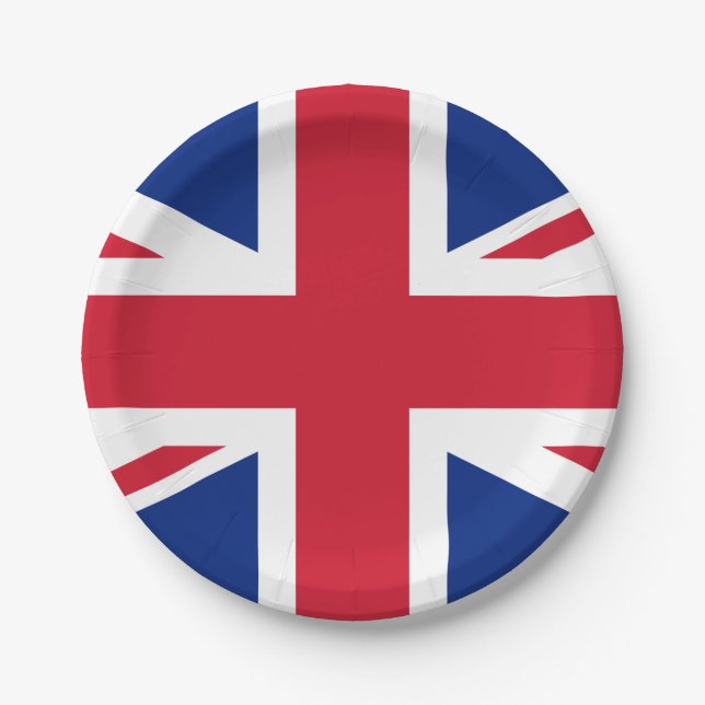 United Kingdom (British) Flag Paper Plate (Front)