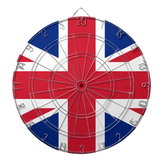 United Kingdom (British Flag) (Union Jack) (UK) GB Dartboard (Front)