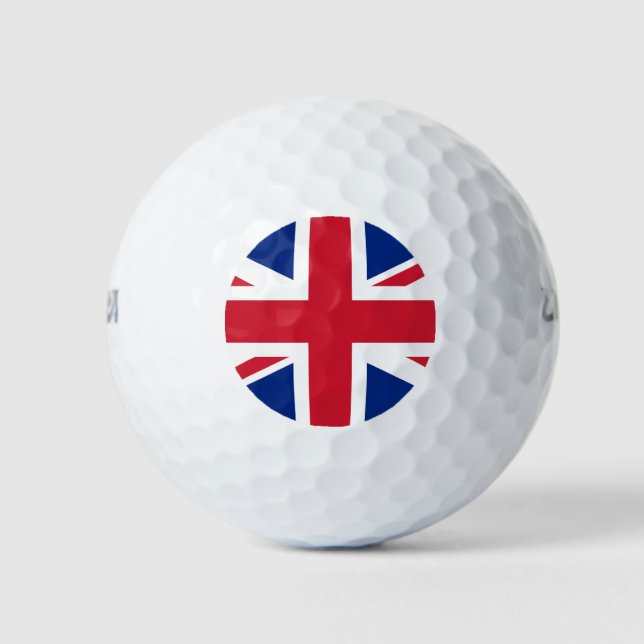 United Kingdom (British Flag) (Union Jack) (UK) GB Golf Balls (Front)