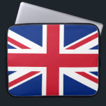 United Kingdom (British Flag) (Union Jack) (UK) GB Laptop Sleeve<br><div class="desc">This design features the national flag of the United Kingdom, which is also known as the Union Jack. The flag is also known as the Royal Union Flag in Canada. It dates back to the early 17th century, when James I had inherited the English and Irish thrones, which allowed him...</div>