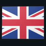 United Kingdom (British Flag) (Union Jack) (UK) GB Notepad<br><div class="desc">This design features the national flag of the United Kingdom, which is also known as the Union Jack. The flag is also known as the Royal Union Flag in Canada. It dates back to the early 17th century, when James I had inherited the English and Irish thrones, which allowed him...</div>