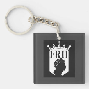 United Kingdom British Monarch Queen Crown E R II Key Ring