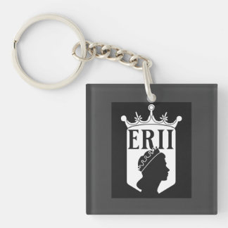 United Kingdom British Monarch Queen Crown E R II Key Ring