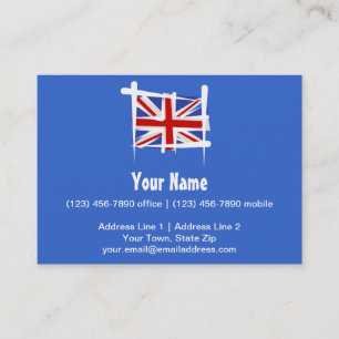 United Kingdom Brush Flag Business Card