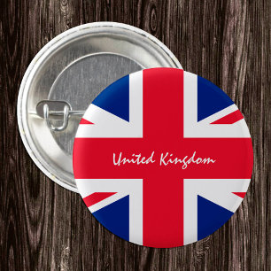 United Kingdom button, patriotic British Flag 3 Cm Round Badge