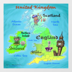 United Kingdom Cartoon Map