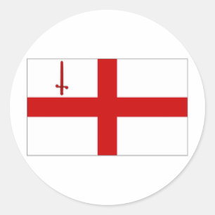 United Kingdom City of London Flag Classic Round Sticker