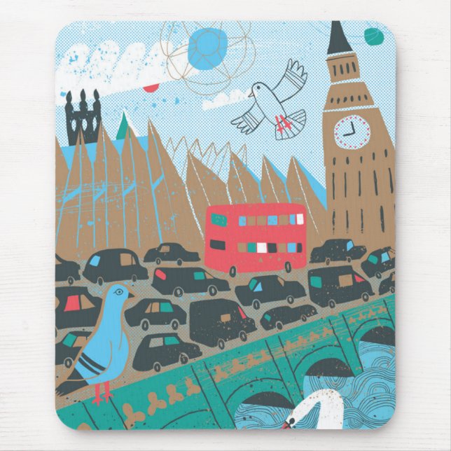 United Kingdom City Scene Mouse Pad (Front)