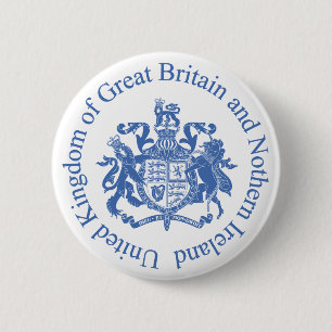 United Kingdom coat of arms 6 Cm Round Badge