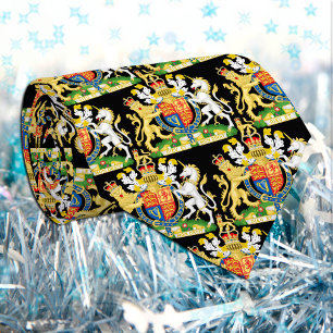 United Kingdom Coat of arms, British Flag, Black Tie