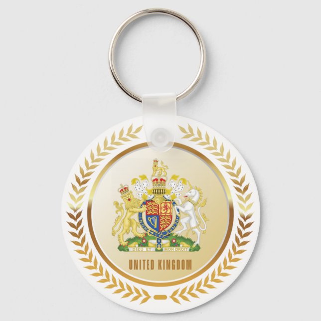 United Kingdom Coat Of Arms Key Ring (Front)