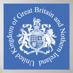 United Kingdom coat of arms Poster