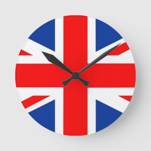 united kingdom country flag great britain uk round clock