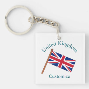 United Kingdom Country Flag Thunder_Cove Key Ring