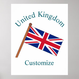 United Kingdom Country Flag Thunder_Cove Poster