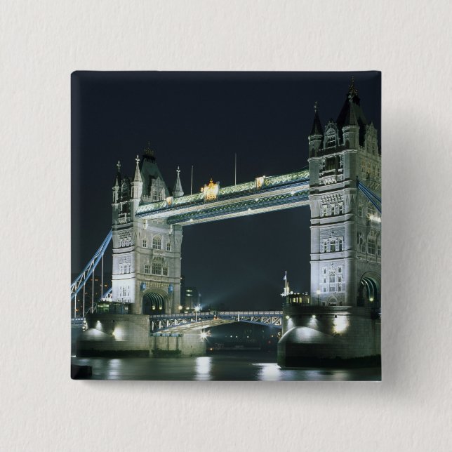 United Kingdom, England, London, Tower Bridge. 15 Cm Square Badge (Front)
