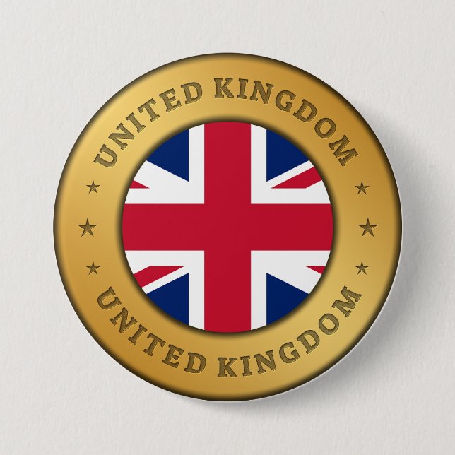 United Kingdom Flag 7.5 Cm Round Badge (Front)