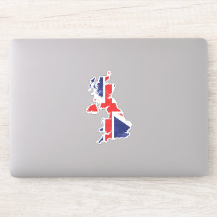 United Kingdom flag and map
