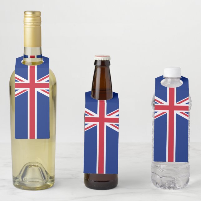 United Kingdom flag Bottle Tag (In Situ)