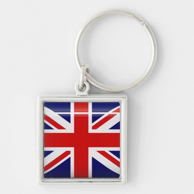 United Kingdom Flag Button Keychain (Front)