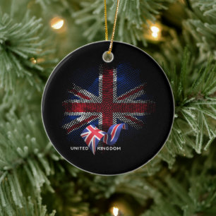 United Kingdom Flag Ceramic Ornament
