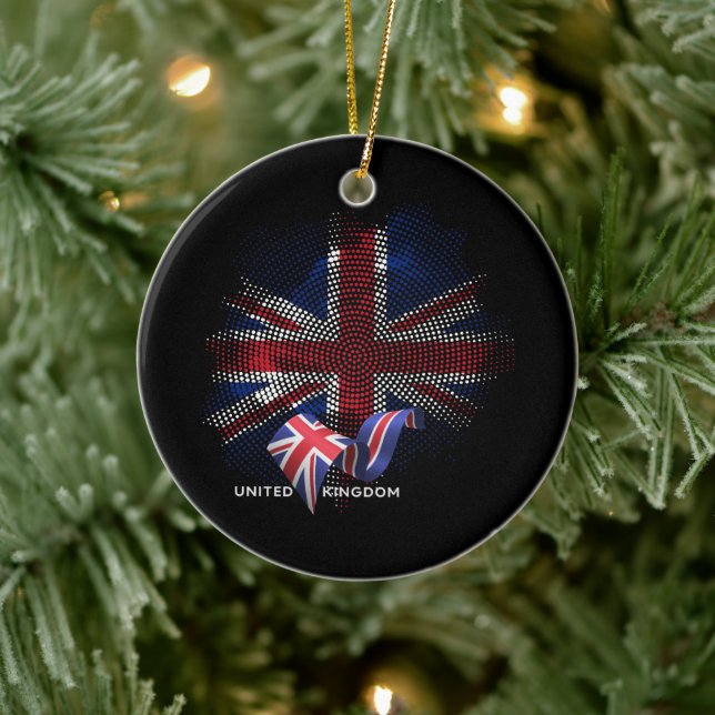 United Kingdom Flag Ceramic Ornament (Tree)