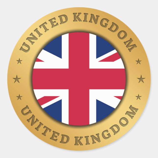 United Kingdom Flag Classic Round Sticker (Front)