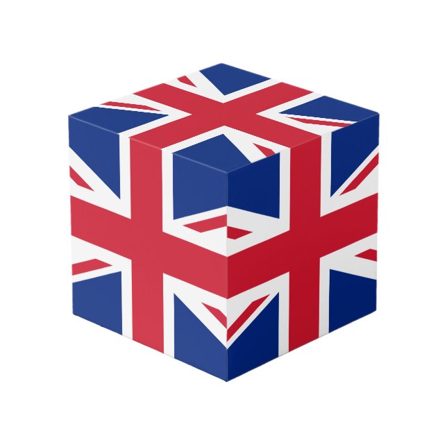 United Kingdom Flag Cube (Front Angled)