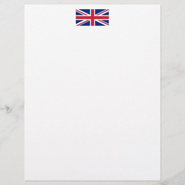 United Kingdom flag Custom Letterhead (Front)