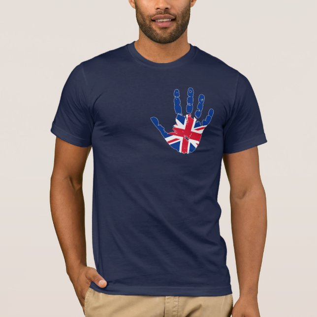 United Kingdom Flag Handprint T-Shirt (Front)