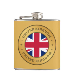 United Kingdom Flag Hip Flask