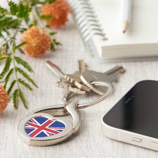 United Kingdom flag Key Ring (Side)