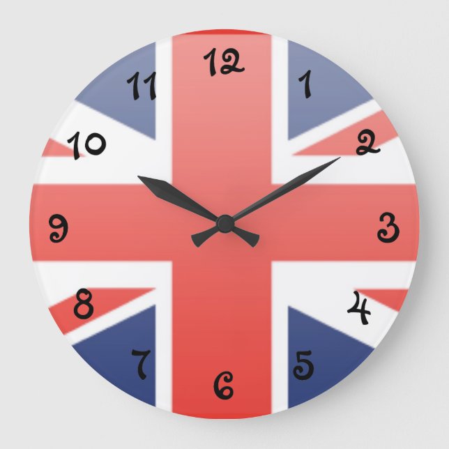 United Kingdom Flag Large Clock (Front)