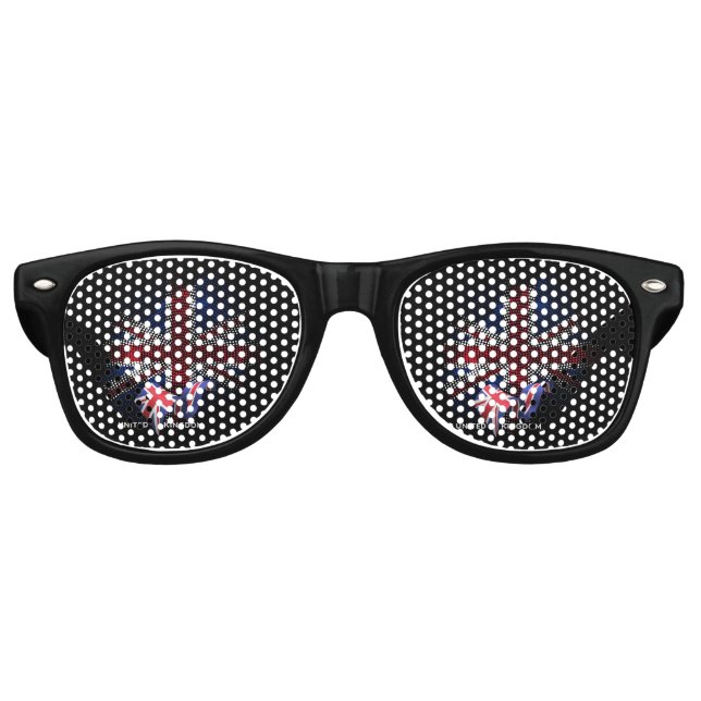 United Kingdom Flag Retro Sunglasses (Front)