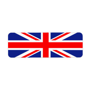 United Kingdom flag Return Address Label