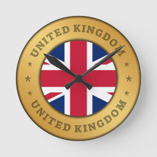 United Kingdom Flag Round Clock