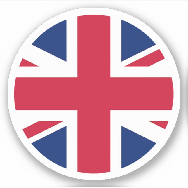 United Kingdom Flag Round Sticker (Front)