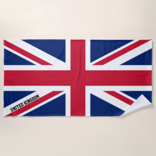 United Kingdom Flag Splendid Patriotic Beach Towel